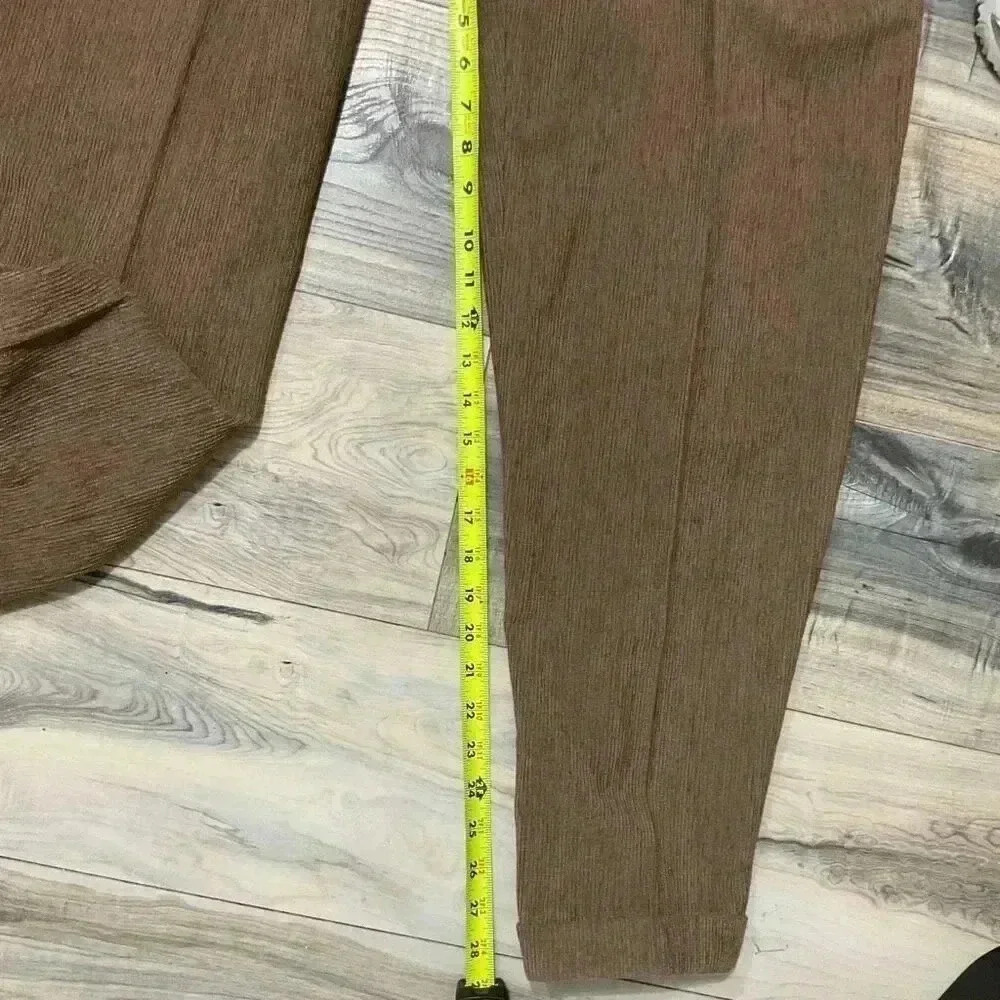 St. Croix Made in Italy Corduroy Men’s Pants Size 36 , pleated and rolled cuffs - Picture 10 of 11